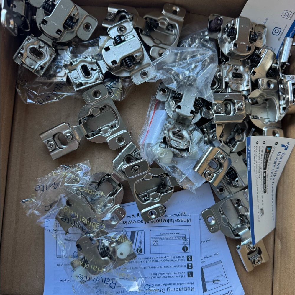 Ravinte 15 Pack 5 Pairs 1-1/2 inch Overlay Soft Close Hinges